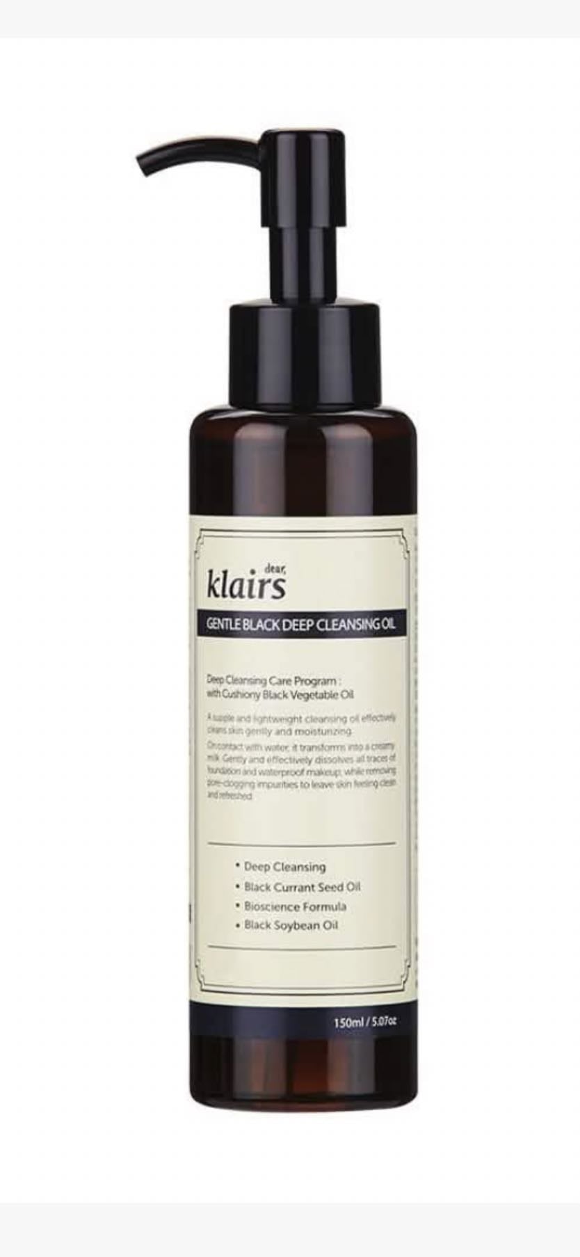Klairs Gentle Black Deep Cleansing Oil - $27.000