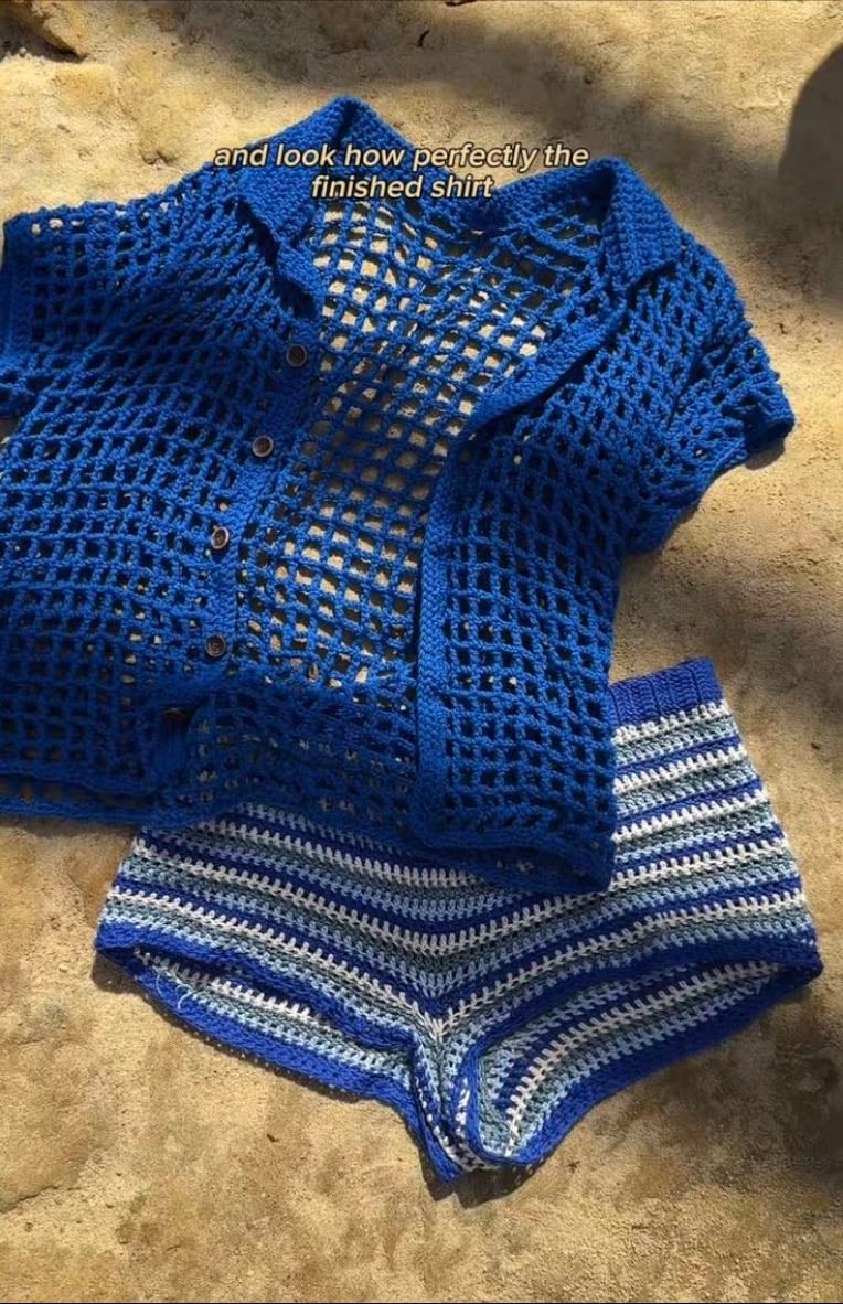 Beach shorts and coverup shirt