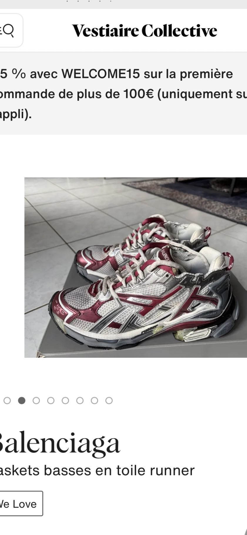 Balenciaga runner bordeaux