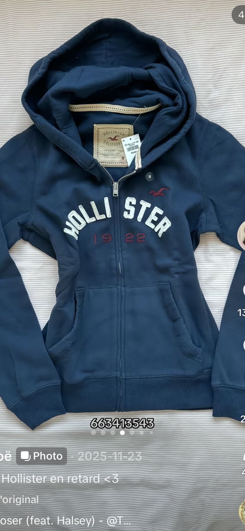 Veste Holiester bleu - ( 663413543 )