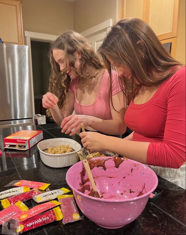 bake with someone .°✦🧁 - a fun activity, and you can gift what you baked to someone!
