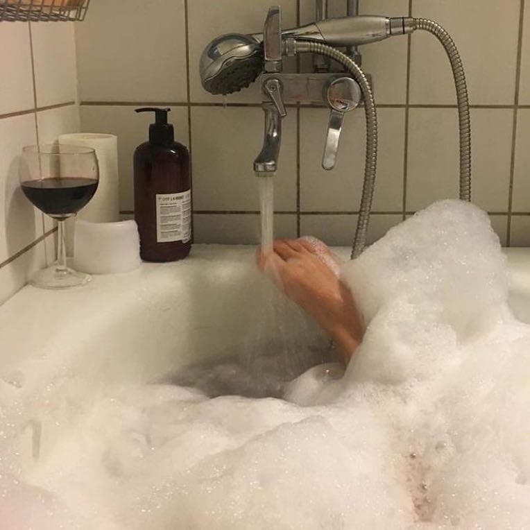 have a nice bath ⋆˙⟡♡ - light some candles, put on some music, and read a nice book while washing away your stress!