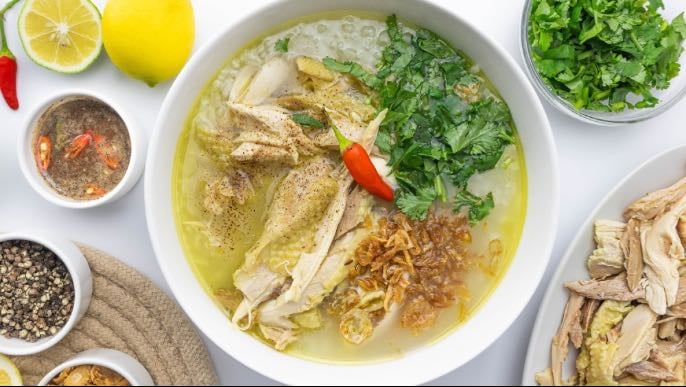 Cháo gà - Vietnamese style chicken porridge