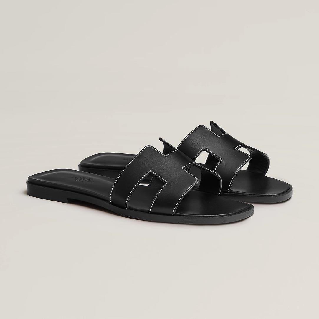 Sandales Oran noir - Hermès