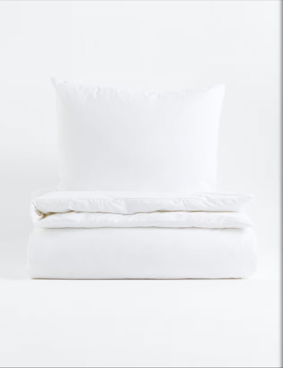 Parure de couette simple en coton blanche €24.99 - H&M Home