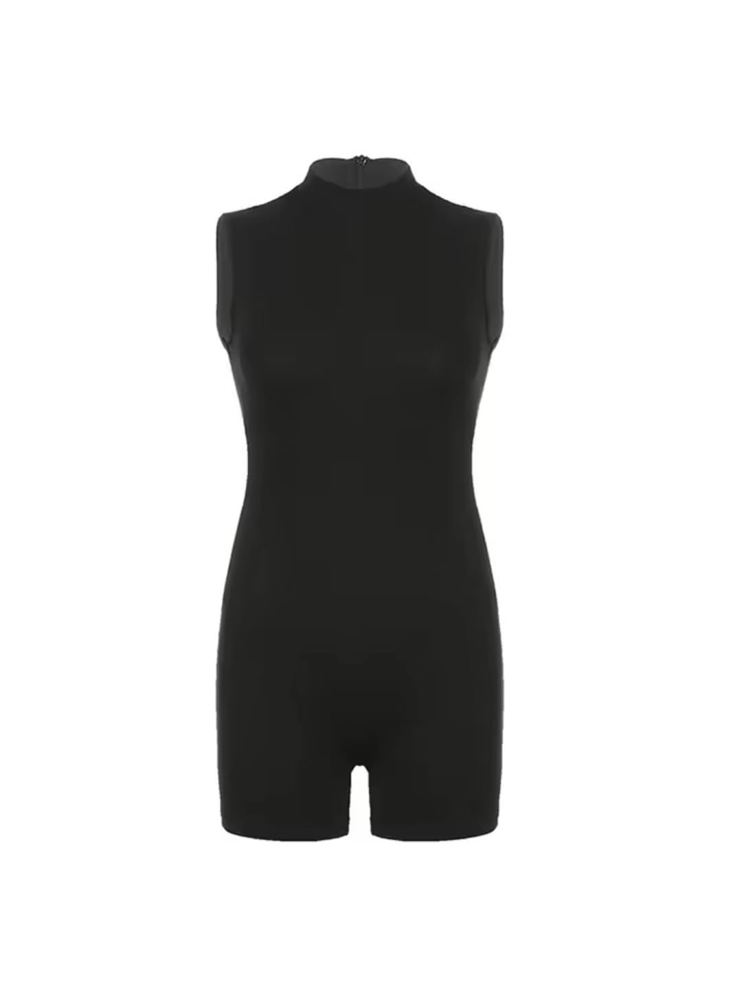 Combinaison short fine noir - SHEIN
