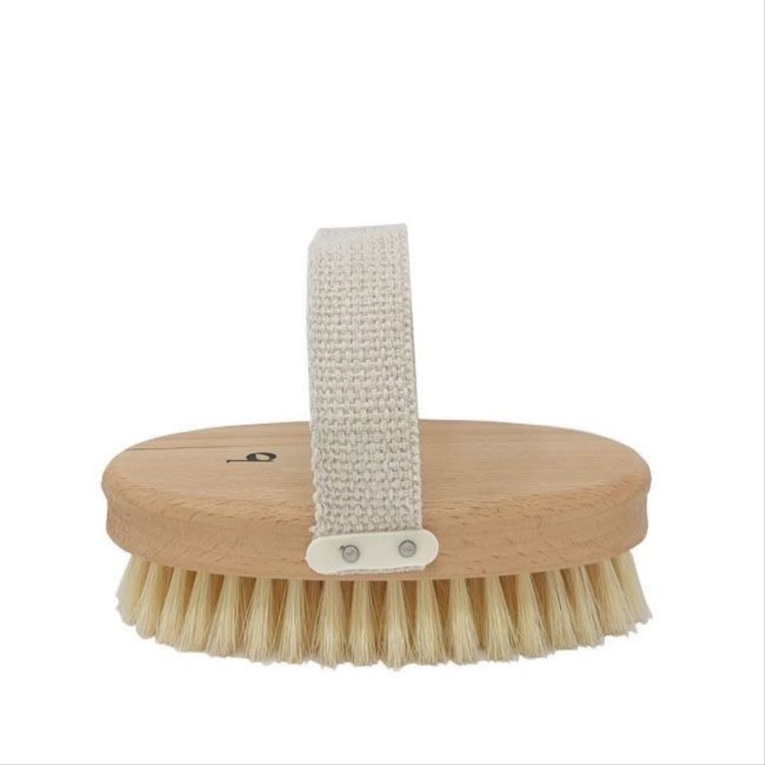Brosse corps Ă sec en bois de bambou
