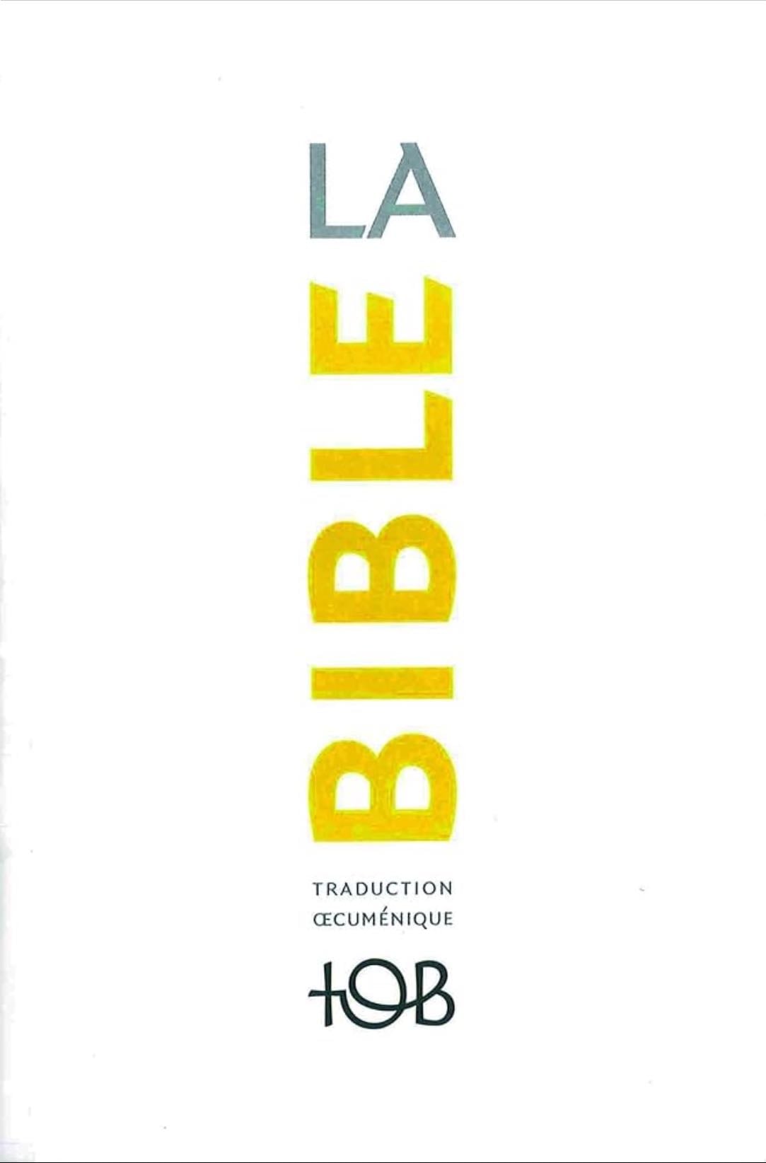 Bible TOB - La Procure