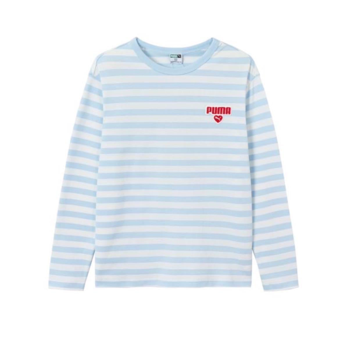 puma light blue long sleeved shirt