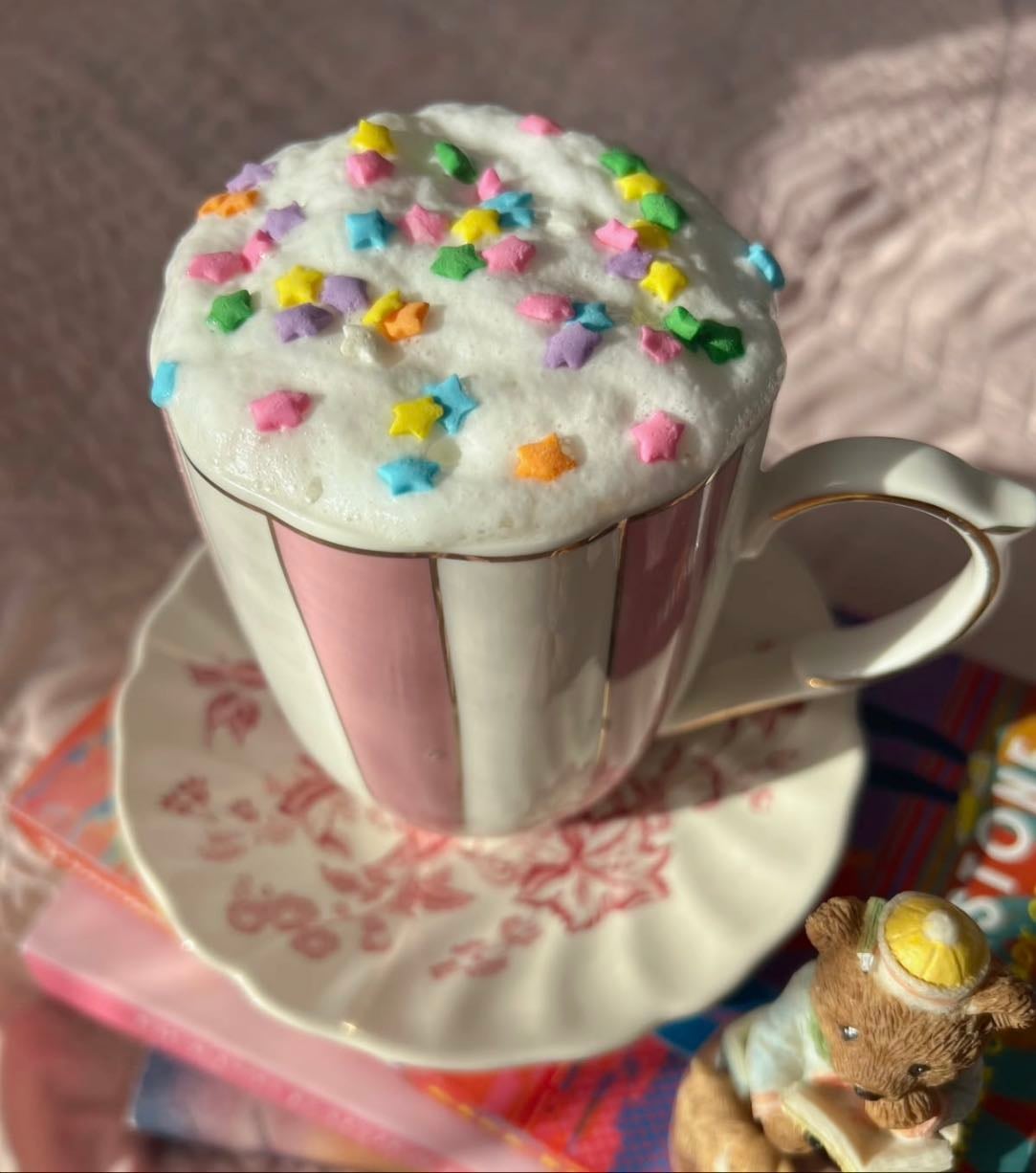 drink a colorful beverage in the morning - 03/10