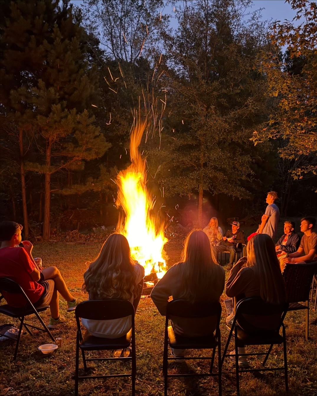 Go camping with strangers