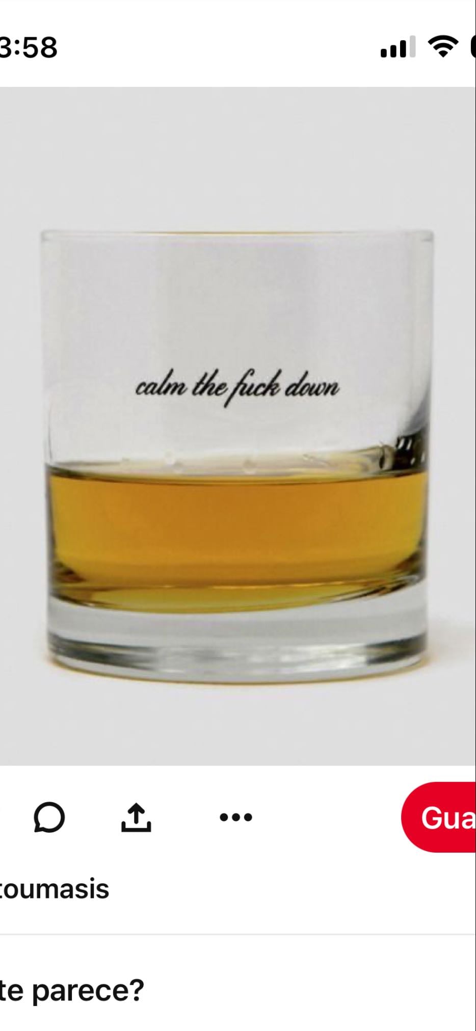 Vaso fraseado Whiskey