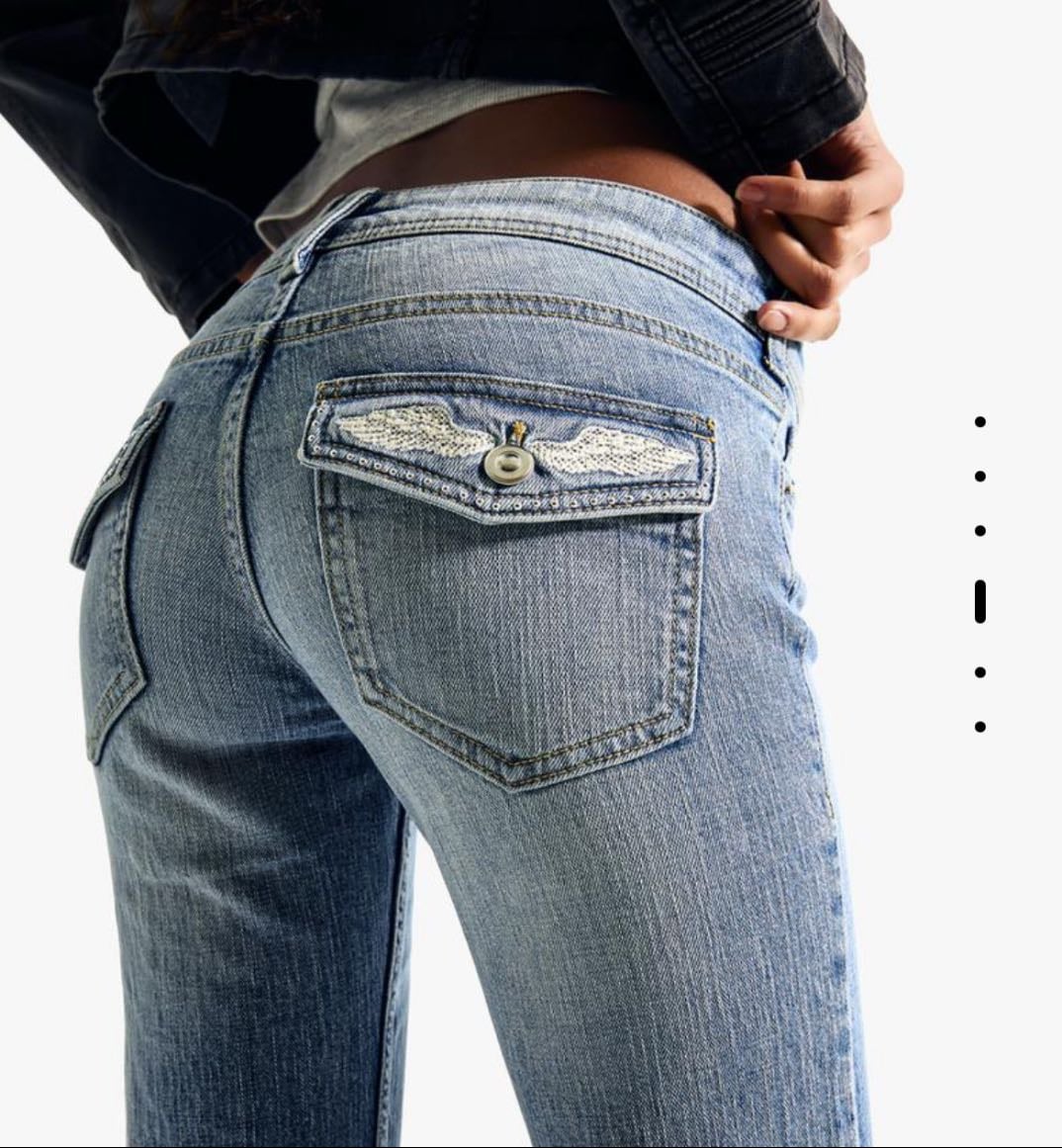 Bershka flared low poche aile