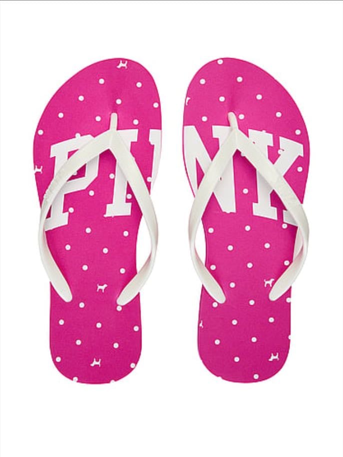 Pink flip flops