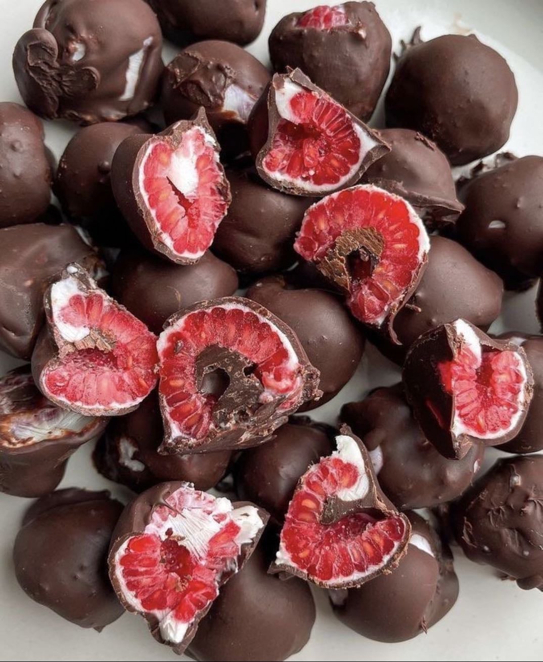 Fruta con chocolate
