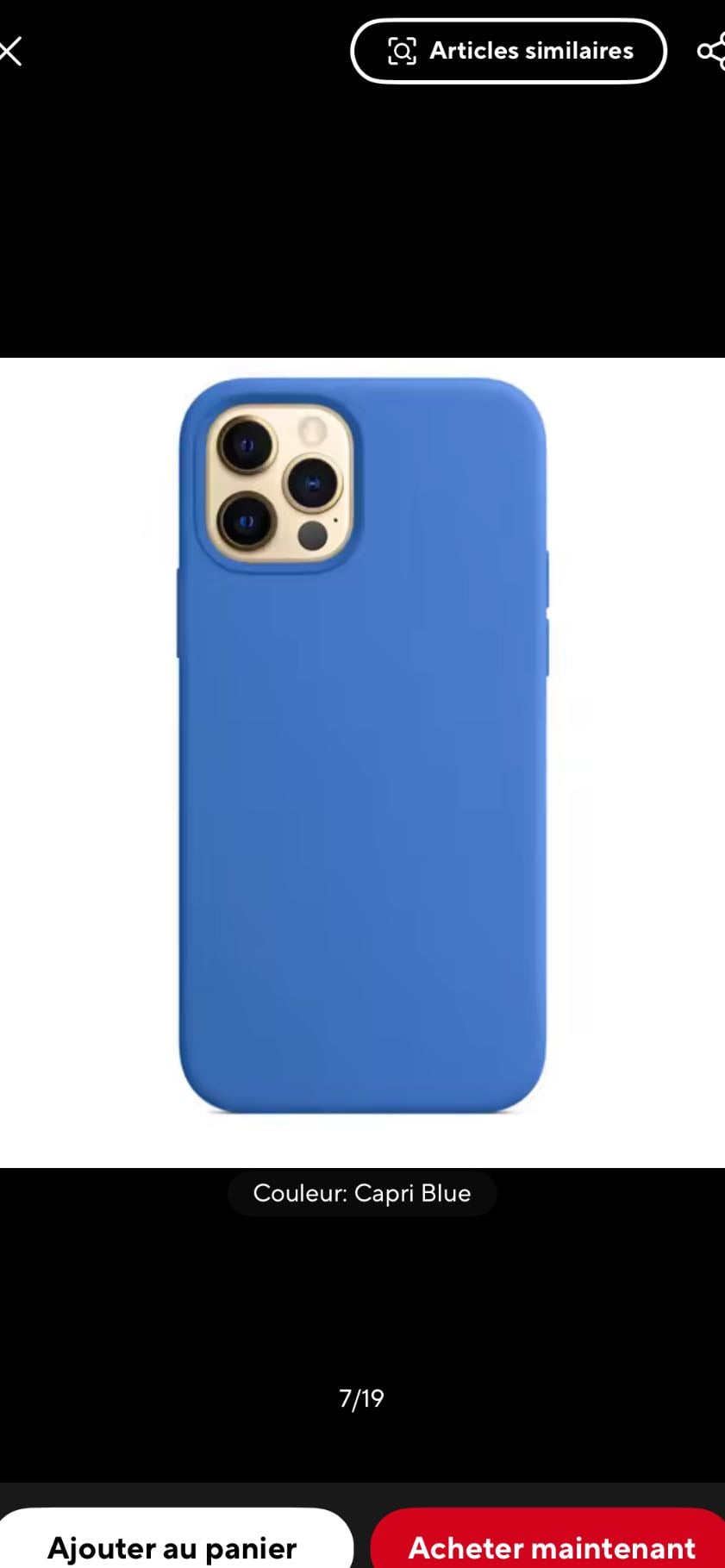 coque apple bleu - 5€