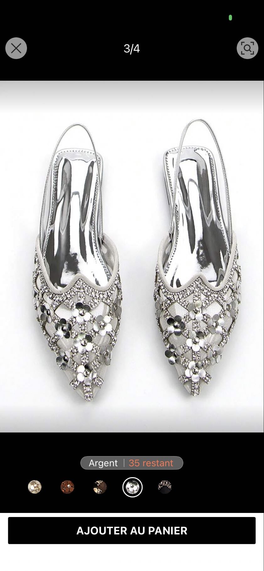 mules argenté - 20€