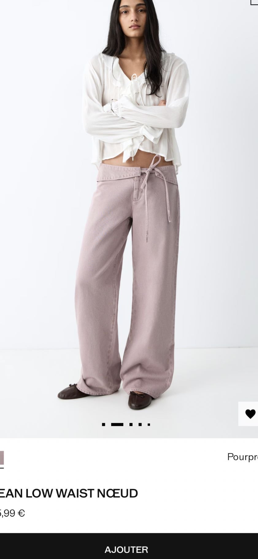 pantalon violet nœud - 35€99