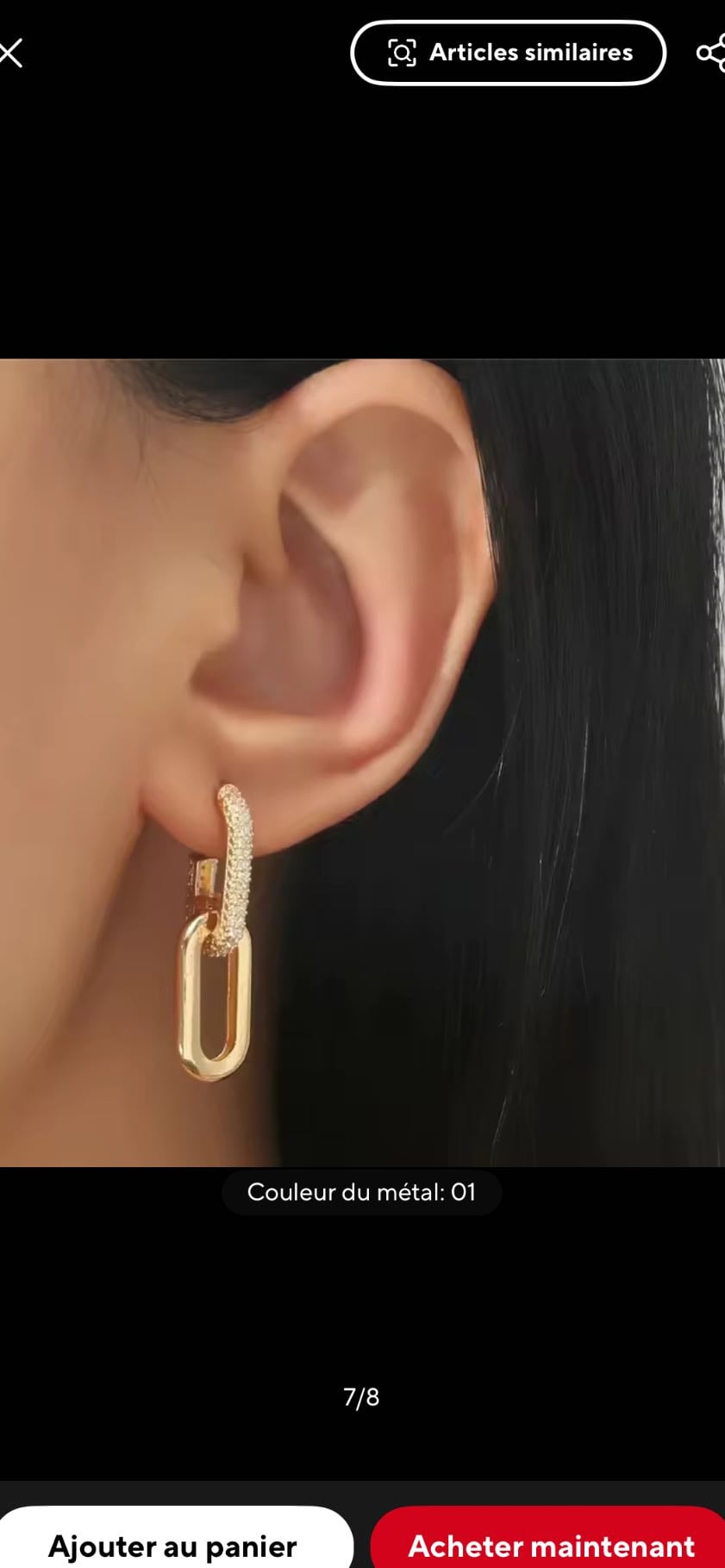 boucle d’oreille pendantes - 1€59