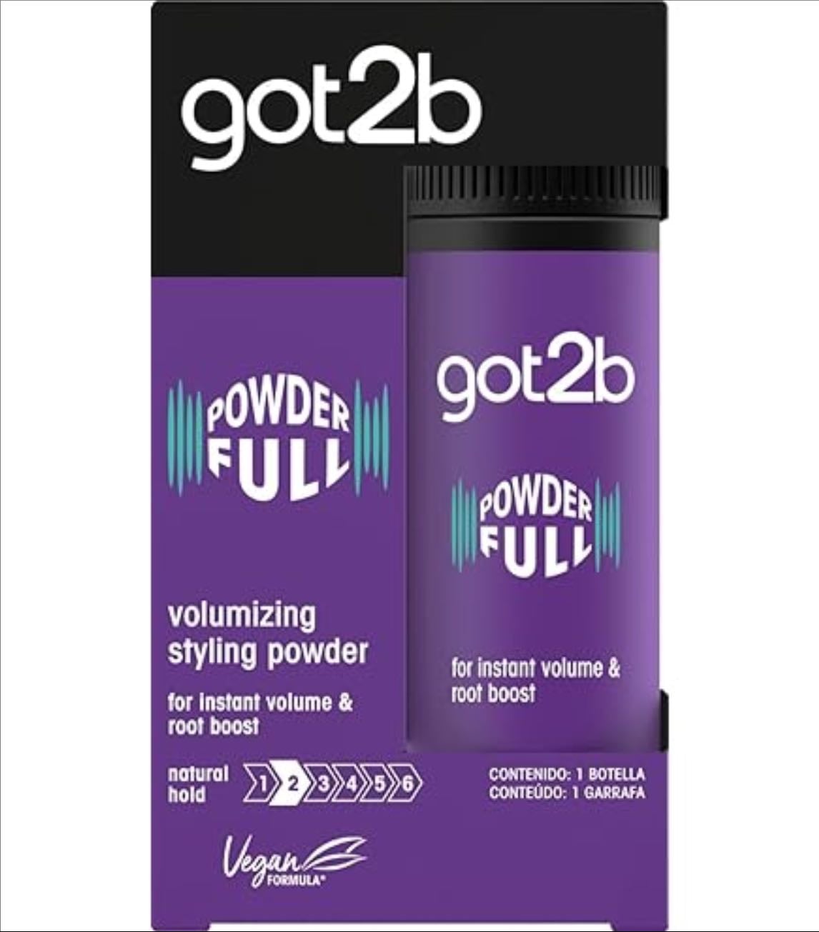Got2B Schwarzkopf Powder'ful Unisex Root Hair Styling Powder, For Instant Volume and Root Boost, Vegan, 10g - Got2b Styling Powder: Turn up your hair volume! This got2b POWDERful Volumising Styling Powder gives the hair instant volume for whatever voluminous style you want to create