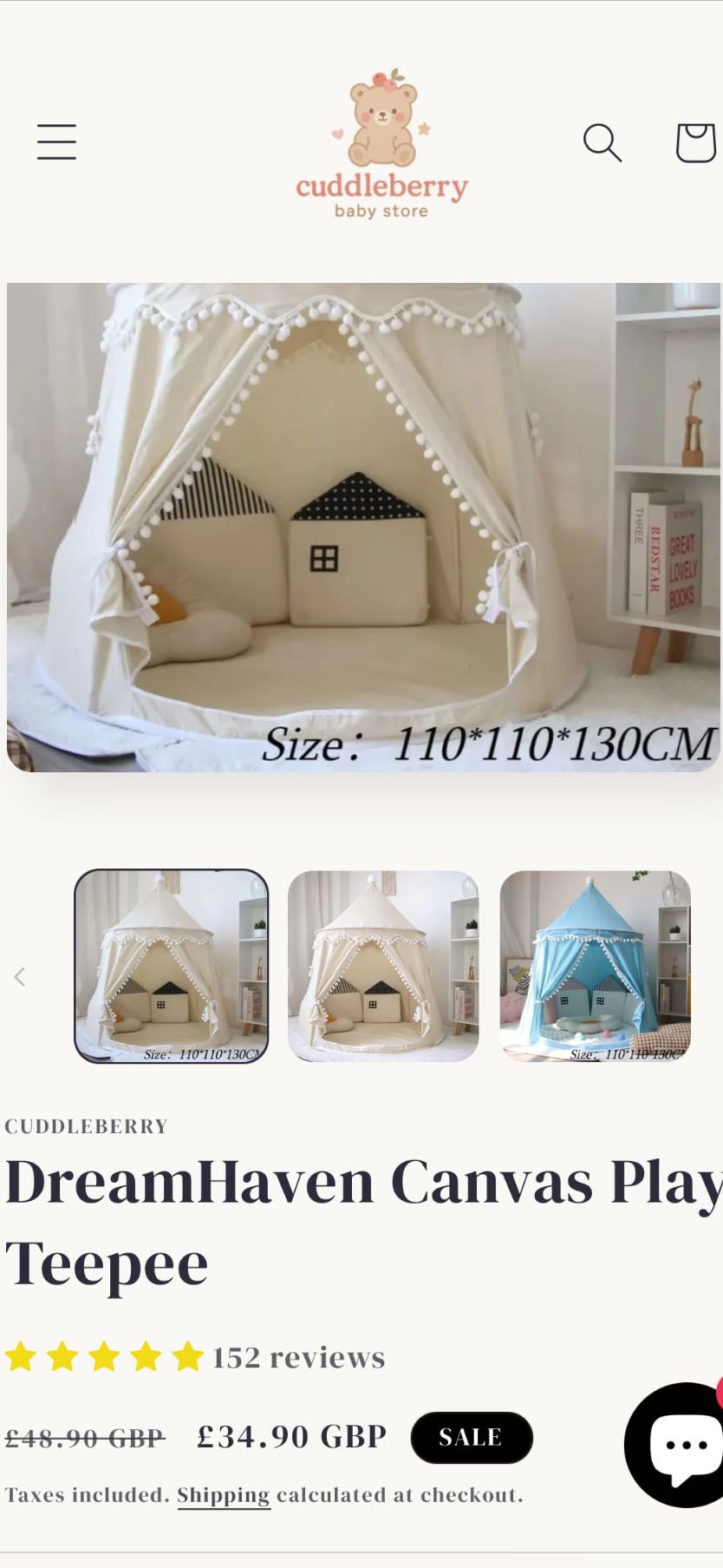 Canvas Teepee