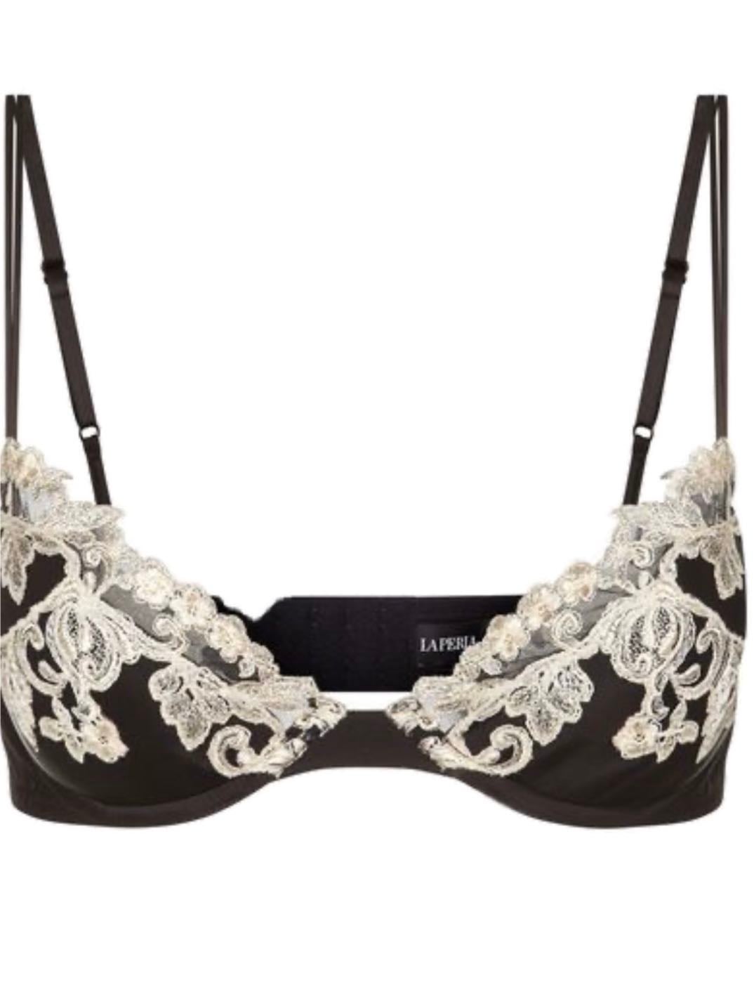 black white lace bra